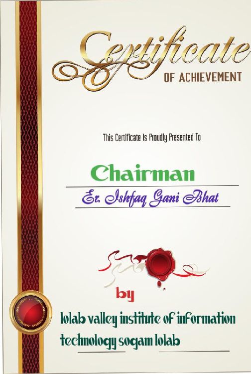 CERTIFICATE OF ACHIEVEMENT