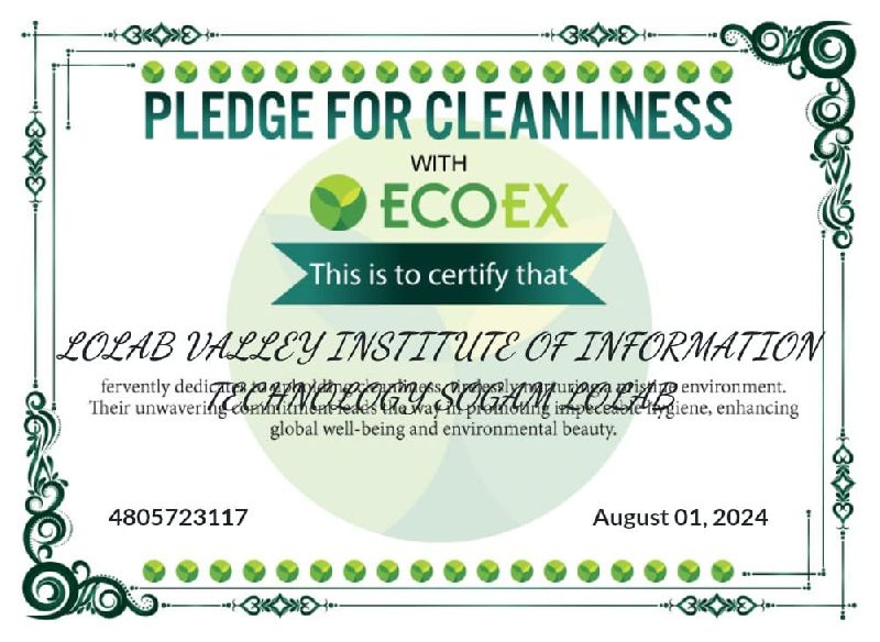 PLEDGE FOR CLEANLINESS
